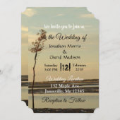 Cape Cod Lone Tree on Beach Uitnodigingen voor bru (Voorkant / Achterkant)