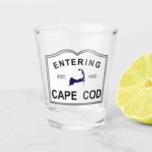 Cape Cod MA invoeren Shot Glas (Voorkant)