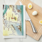 Cape Cod MA Kaart Theedoek (Quarter Fold)