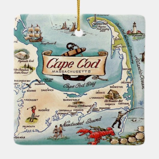 Cape Cod MA Ornament (Achterkant)