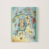Cape Cod MA Vintage Kaart Puzzel (Verticaal)