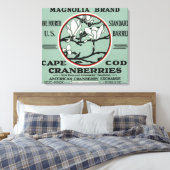 Cape Cod Magnolia Brand Cranberry Label Canvas Afdruk (Insitu (Slaapkamer))