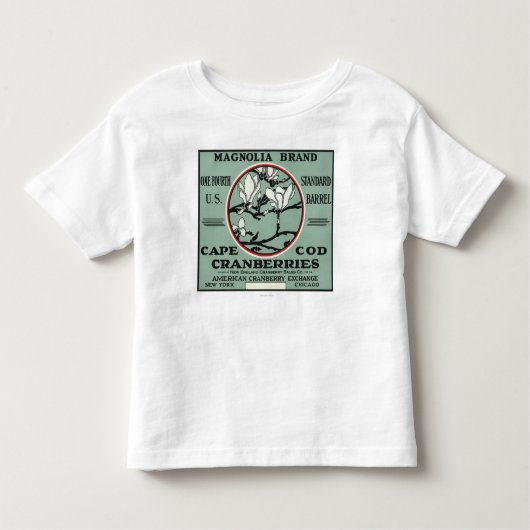 Cape Cod Magnolia Brand Cranberry Label Kinder Shirts (Voorkant)