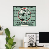 Cape Cod Magnolia Brand Cranberry Label Poster (Thuiskantoor)