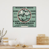 Cape Cod Magnolia Brand Cranberry Label Poster (Keuken)