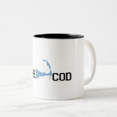 Cape Cod "Map"-ontwerp. Tweekleurige Koffiemok (Voorkant rechts)