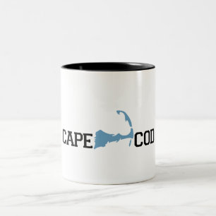 Cape Cod "Map"-ontwerp. Tweekleurige Koffiemok