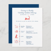 Cape Cod Map Weduwen Ontvangen Reistijdlijn Informatiekaartje (Voorkant / Achterkant)