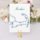 Cape Cod Mashpee Huwelijkskaart Tafelnaamkaart Kaart