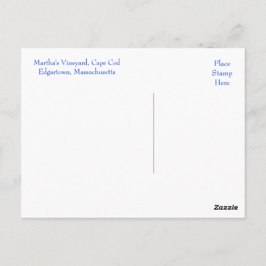 Cape Cod Mass Edgartown Lighthouse Post Card Briefkaart (Achterkant)