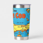 Cape Cod Mass Kaart Geïsoleerde Tumbler Drinkbeker (Links)