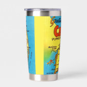 Cape Cod Mass Kaart Geïsoleerde Tumbler Drinkbeker (Rechts)