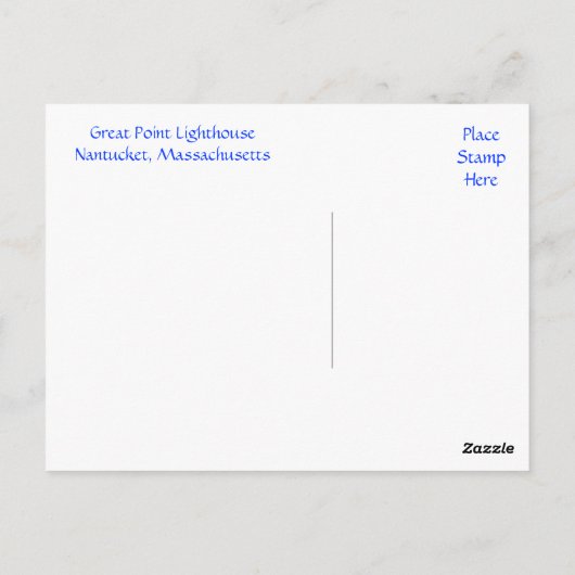 Cape Cod Mass Nantucket Lighthouders Post Card Briefkaart (Achterkant)