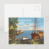 Cape Cod Massachusetts  boten en dokken Briefkaart (Voorkant / Achterkant)
