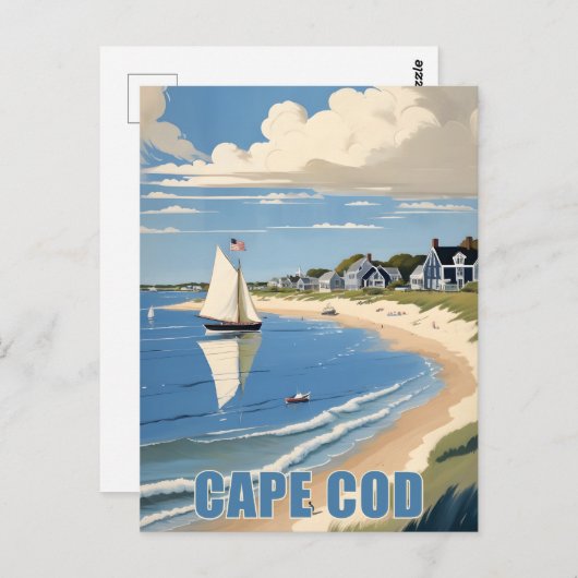 Cape Cod Massachusetts Briefkaart (Voorkant / Achterkant)