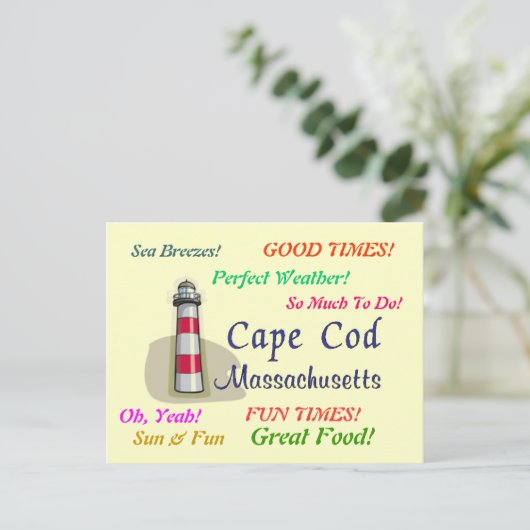 Cape Cod Massachusetts Briefkaart (Staand voorkant)