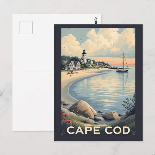 Cape Cod Massachusetts Briefkaart (Voorkant / Achterkant)