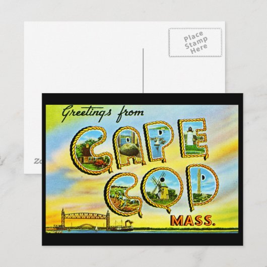 Cape Cod Massachusetts  Briefkaart (Voorkant / Achterkant)
