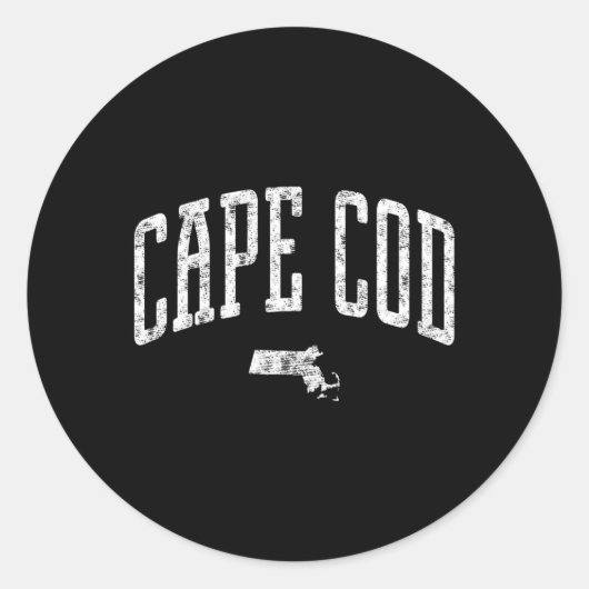 Cape Cod Massachusetts City Ronde Sticker (Voorkant)