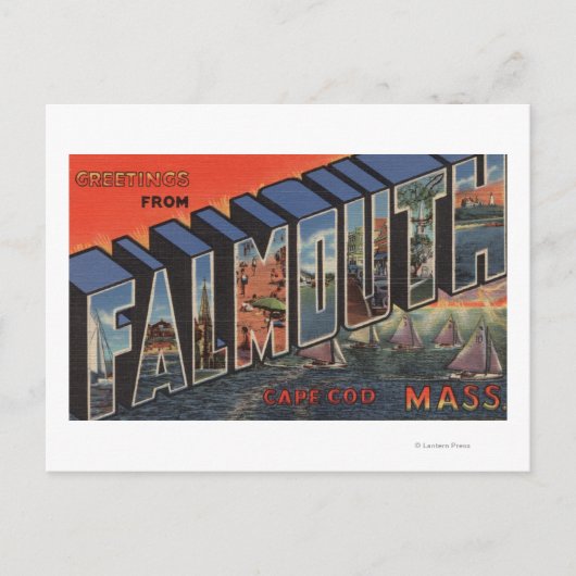 Cape Cod, Massachusetts (Falmouth) Briefkaart (Voorkant)