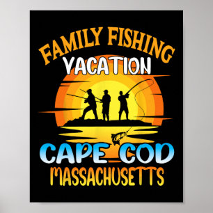 Cape Cod Massachusetts Gezinsvissenvakantie Zonson Poster