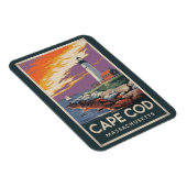 Cape Cod Massachusetts Illustratie Reis Kunst Magneet (Rechterzijde)