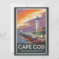 Cape Cod Massachusetts Illustratie Reiskunst