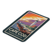 Cape Cod Massachusetts Illustratie Reiskunst Magneet (Linkerzijde)
