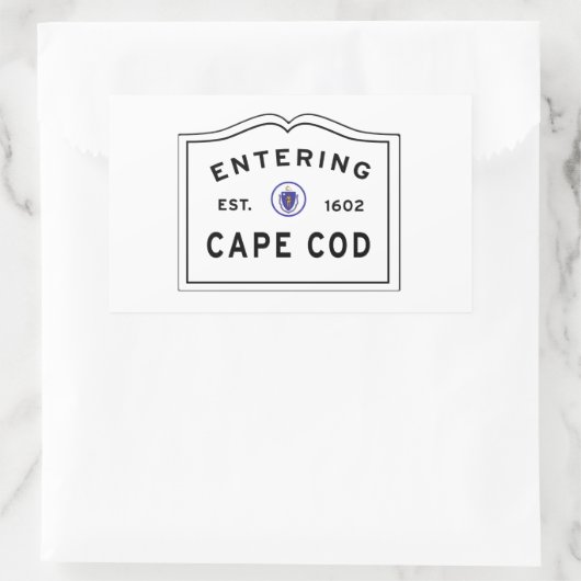 Cape Cod Massachusetts invoeren Rechthoekige Sticker (Tas)