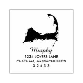 Cape Cod Massachusetts Kaart Bruiloft Rubberstempel (Afrduk)