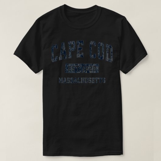 Cape Cod Massachusetts MA Sports Design Na T-shirt (Design voorkant)