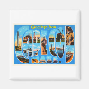 Cape Cod Massachusetts MA Vintage Travel Souvenir Magneet