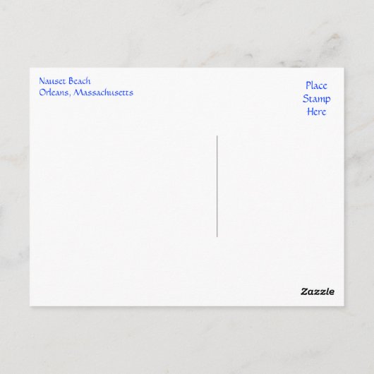 Cape Cod, Massachusetts Nauset Beach Briefkaart (Achterkant)
