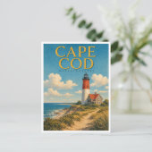 Cape Cod Massachusetts Nauset Light GeoSaga Briefkaart (Staand voorkant)