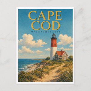 Cape Cod Massachusetts Nauset Light GeoSaga Briefkaart