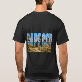Cape Cod Massachusetts Oceaankust Vuurtoren Scene T-shirt (Achterkant)