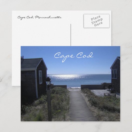 Cape Cod Massachusetts op het Briefkaart Dusk (Voorkant / Achterkant)