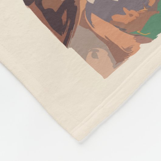 Cape Cod Massachusetts Painterly Travel Art Retro Fleece Deken (Hoek)