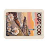 Cape Cod Massachusetts Painterly Travel Art Retro Magneet (Horizontaal)