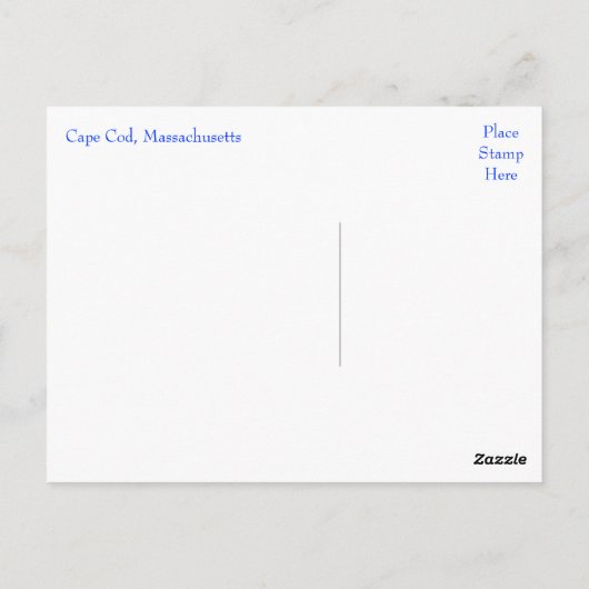 Cape Cod, Massachusetts Post Card Briefkaart (Achterkant)