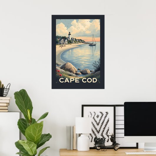 Cape Cod Massachusetts Poster (Thuiskantoor)