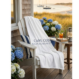 Cape Cod Massachusetts Preppy Kusthuisstijl Fleece Deken