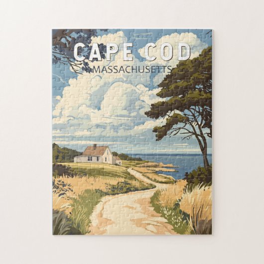 Cape Cod Massachusetts Reis Kunst Vintage Legpuzzel (Verticaal)
