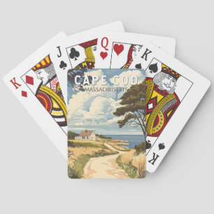 Cape Cod Massachusetts Reis Kunst Vintage Pokerkaarten