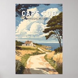 Cape Cod Massachusetts Reis Kunst Vintage Poster
