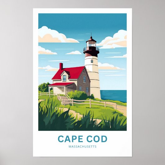 Cape Cod Massachusetts Reisprint Poster (Voorkant)