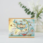Cape Cod Massachusetts retro Postcard Briefkaart (Staand voorkant)