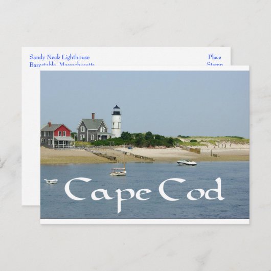 Cape Cod, Massachusetts - Sandy Neck Lighthouse Briefkaart (Voorkant / Achterkant)
