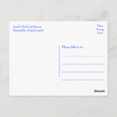 Cape Cod, Massachusetts - Sandy Neck Lighthouse Briefkaart (Achterkant)