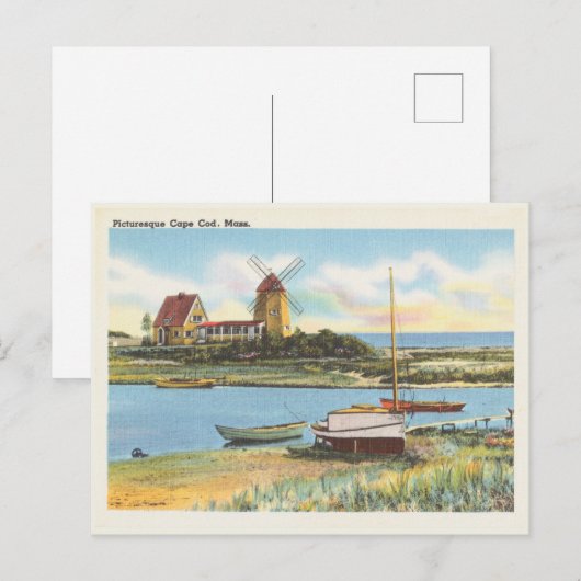Cape Cod Massachusetts Scène Briefkaart (Voorkant / Achterkant)